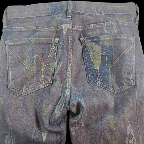 Citizens Of Humanity Avedon Printed Skinny Jeans In Beowolf Size 27 - Picture 1 of 11
